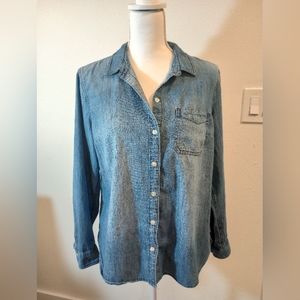 Old Navy Chambray Classic Shirt, Sz Lg